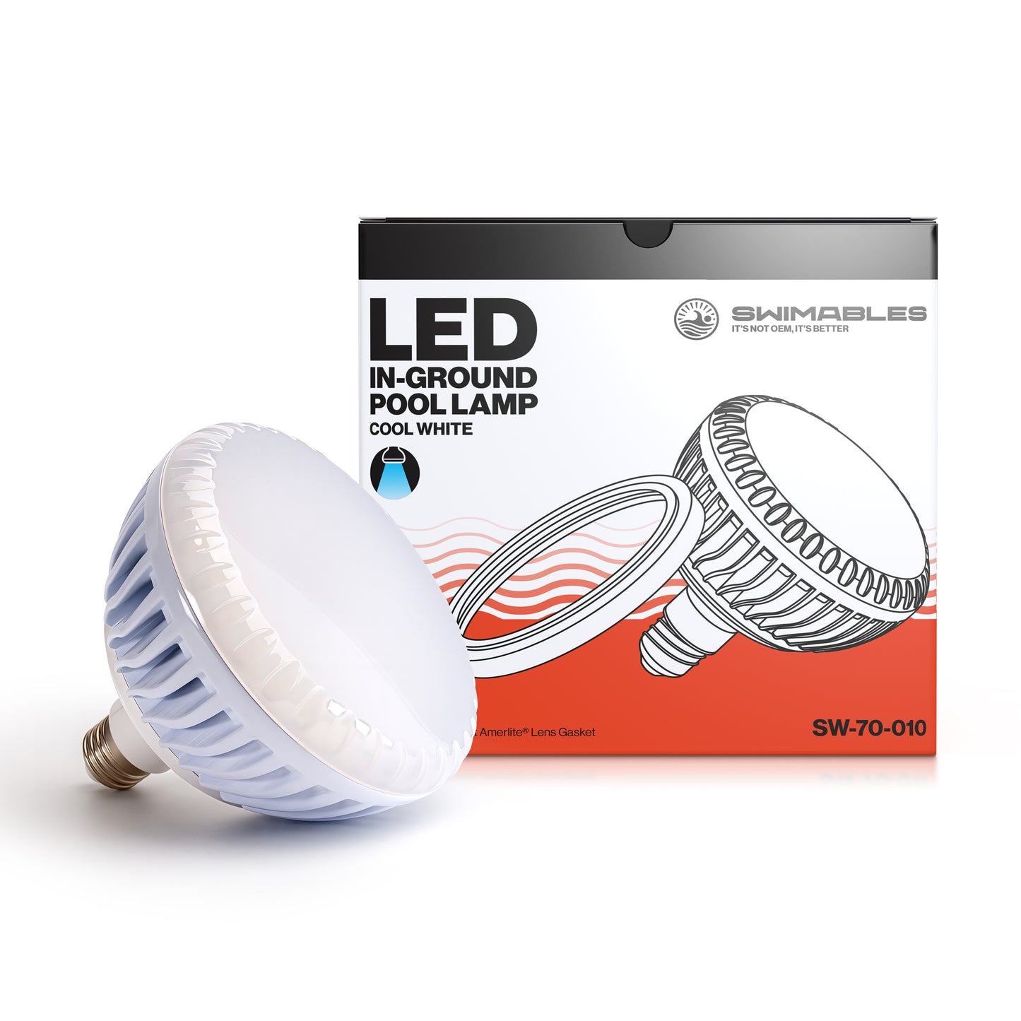 LED POOL LIGHT 300W REPLACEMENT LAMP - COOL WHITE 120V