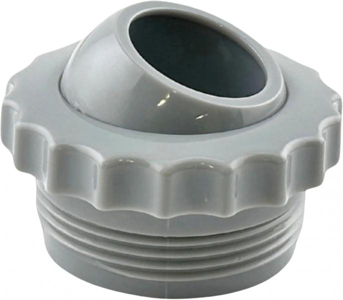 1.5" THREADED DIRECTIONAL FITTING | 1" EYEBALL - GRAY