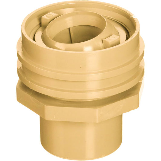 1" SOCKET X 1" EYEBALL FLUSH MOUNT RETURN FITTING - TAN